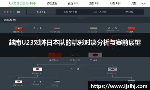 必一越南U23对阵日本队的精彩对决分析与赛前展望